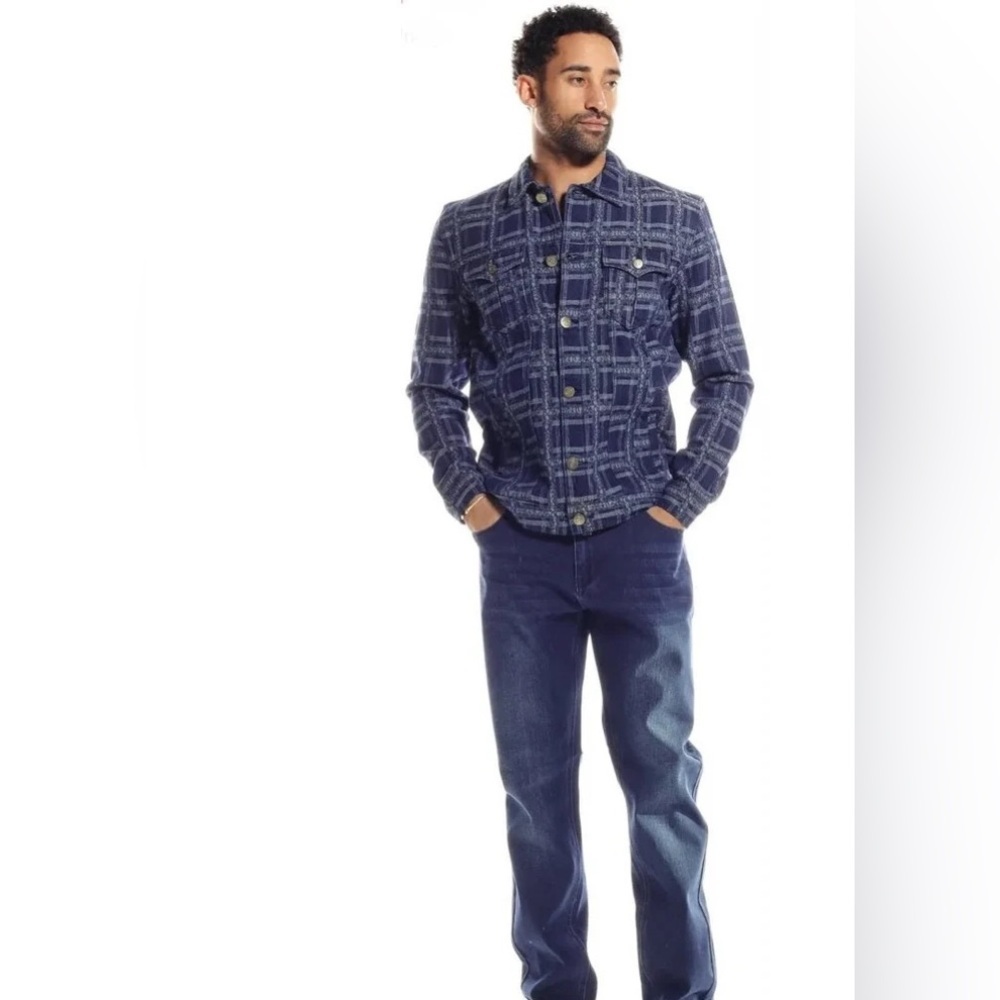 Stacy Adams 2PC Denim Jacket Set Indigo